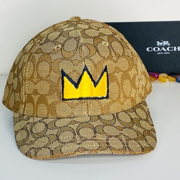 NWT COACH HAT X Jean-Michel Basquiat Signature Khaki Limited Edition NEW C5390 - Picture 1 of 8